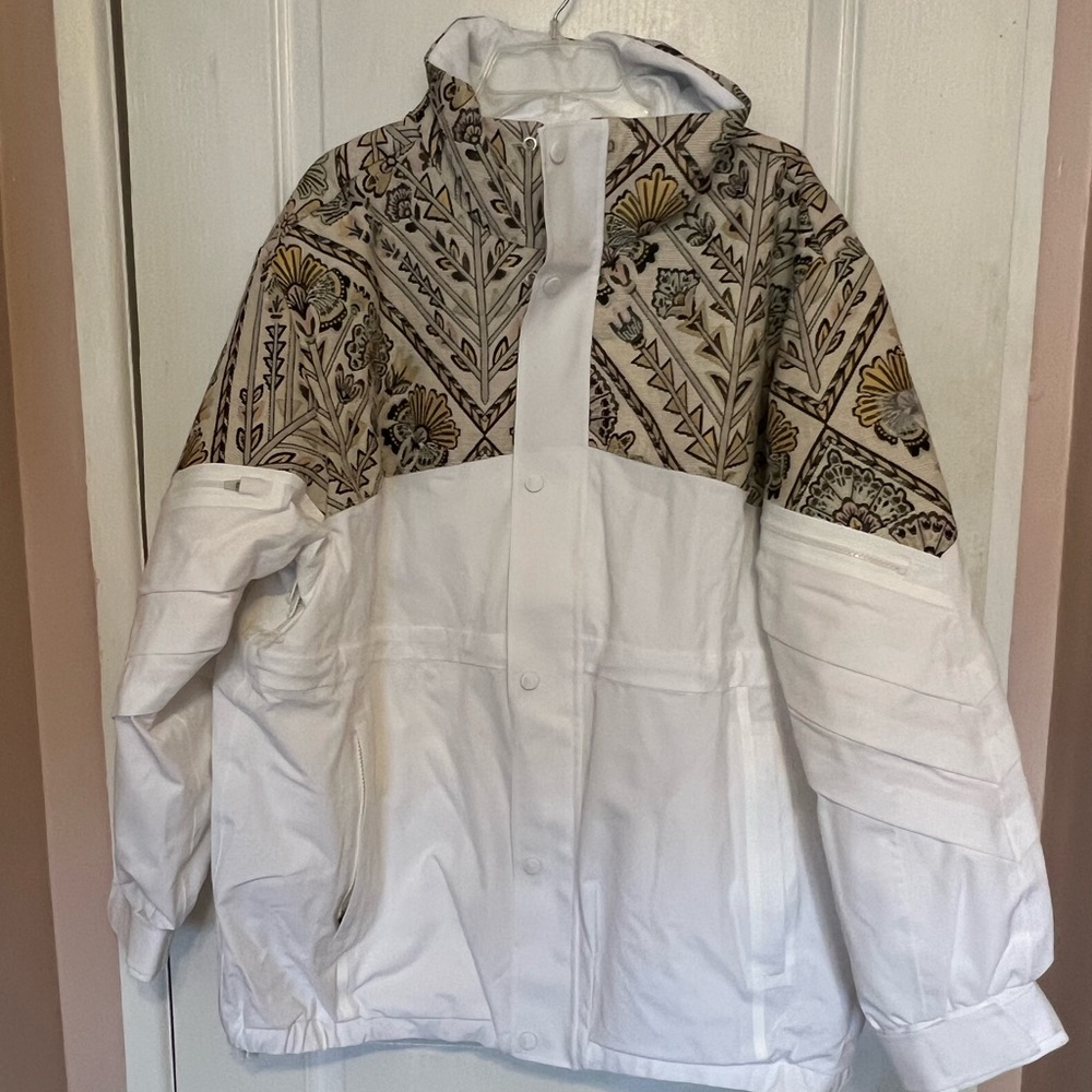 free people fp movement white ski jacket summit sunset 2 in 1